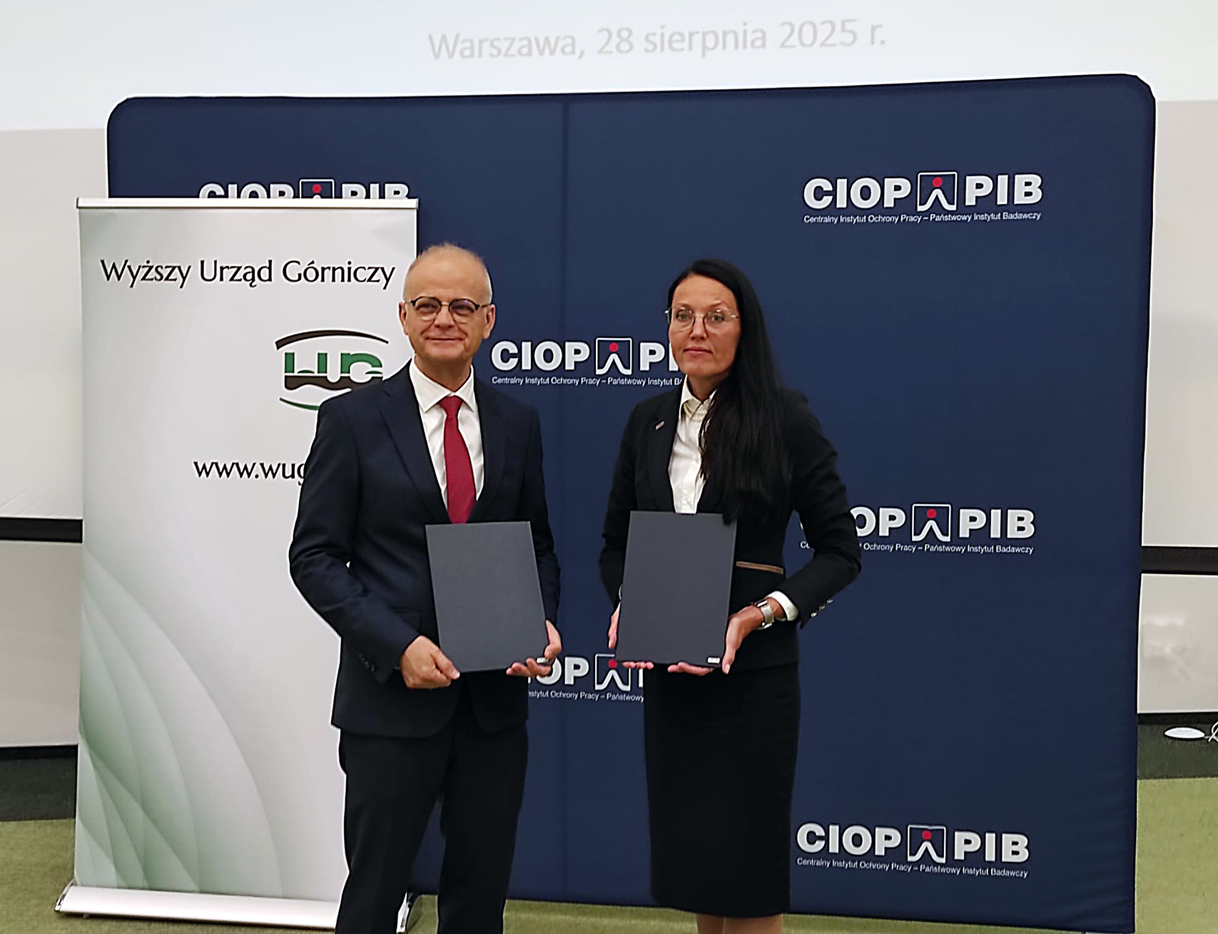 Podpisanie porozumienia o współpracy pomiędzy Wyższym Urzędem Górniczym a CIOP-PIB