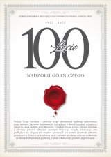 Plakat z okazji jubileuszu 100-lecia nadzoru górniczego w Polsce