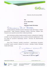Listy gratulacyjne otrzymane z okazji 100-lecia nadzoru górniczego w Polsce (1)
