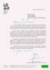 Listy gratulacyjne otrzymane z okazji 100-lecia nadzoru górniczego w Polsce (2)