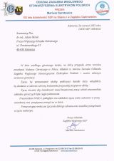 Listy gratulacyjne otrzymane z okazji 100-lecia nadzoru górniczego w Polsce (7)