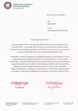 Listy gratulacyjne otrzymane z okazji 100-lecia nadzoru górniczego w Polsce (8)