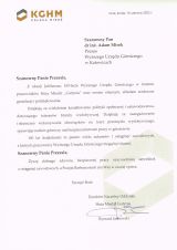 Listy gratulacyjne otrzymane z okazji 100-lecia nadzoru górniczego w Polsce (5)