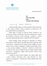 Listy gratulacyjne otrzymane z okazji 100-lecia nadzoru górniczego w Polsce (5)