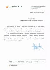 Listy gratulacyjne otrzymane z okazji 100-lecia nadzoru górniczego w Polsce (2)
