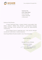Listy okolicznościowe otrzymane z okazji Barbórki (1)
