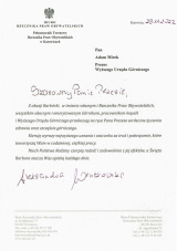 Listy okolicznościowe otrzymane z okazji Barbórki (7)