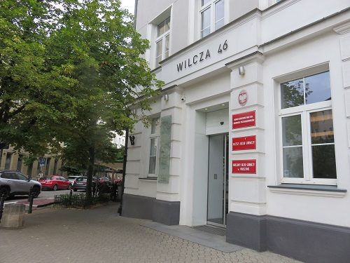 Siedziba OUG Warszawa - wejście główne